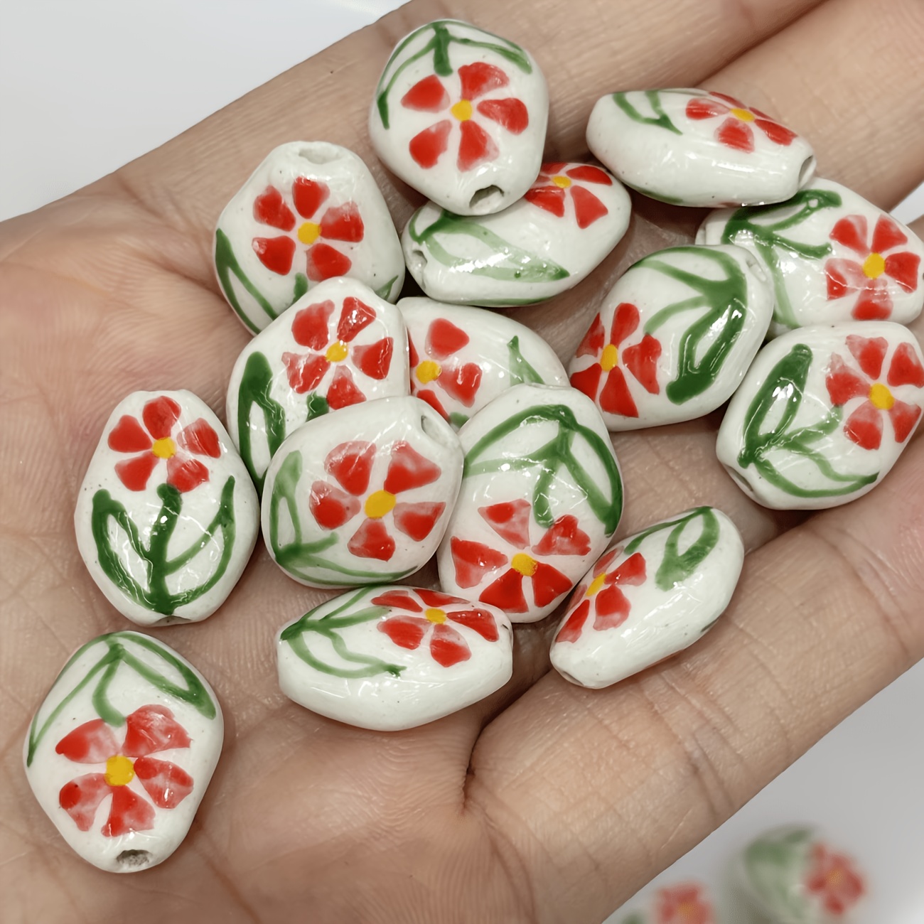 6pcs Vintage Bohemian Ceramic Beads Set for DIY Jewellery Making